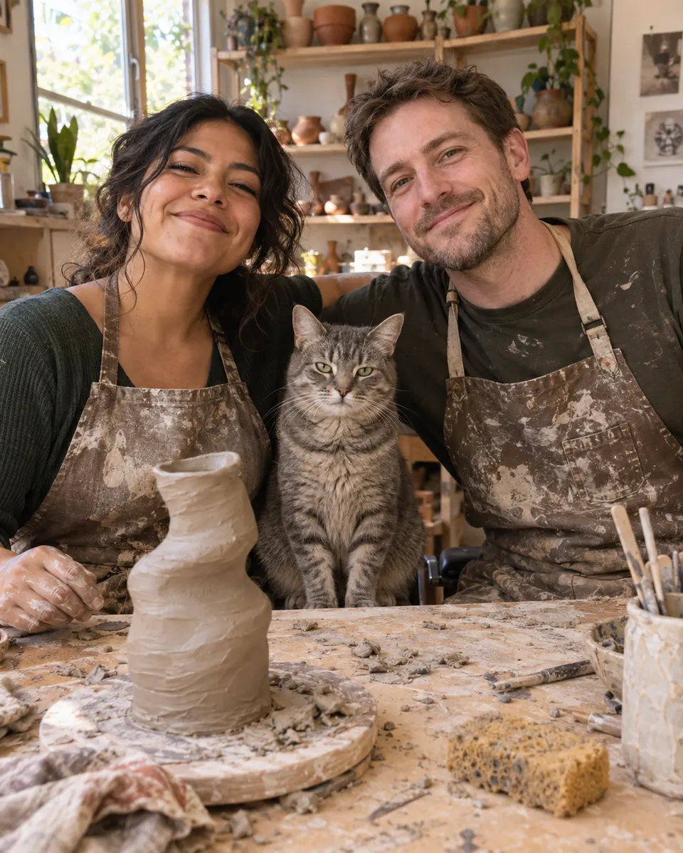 Couples pottery mishap